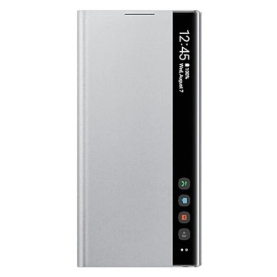 Samsung Galaxy Note 10 (N970F) originalus Smart Clear View Cover (EF-ZN970CSEGWW) atverčiamas sidabrinis dėklas - knygutė | Prie