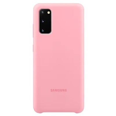Samsung Galaxy S20 (G980) „Samsung“ Silicone Cover kieto silikono rožinis dėklas | Priedai.lt