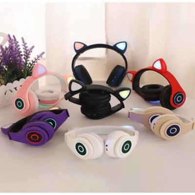 „Cat Ear“ Wireless belaidės juodos ausinės su lankeliu (laisvų rankų įranga) | Priedai.LT