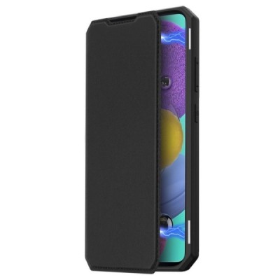 Dux Ducis Skin X serijos Apple iPhone X (iPhone Xs) juodas odinis atverčiamas dėklas | Priedai.lt