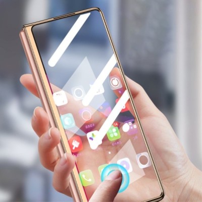Samsung Galaxy Z Fold2 5G (F916B) GKK Marble Glass plastikinis baltas dėklas - nugarėlė | Priedai.lt