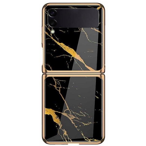 „GKK“ Marble plastikust kaaned - must (Galaxy Z Flip3)