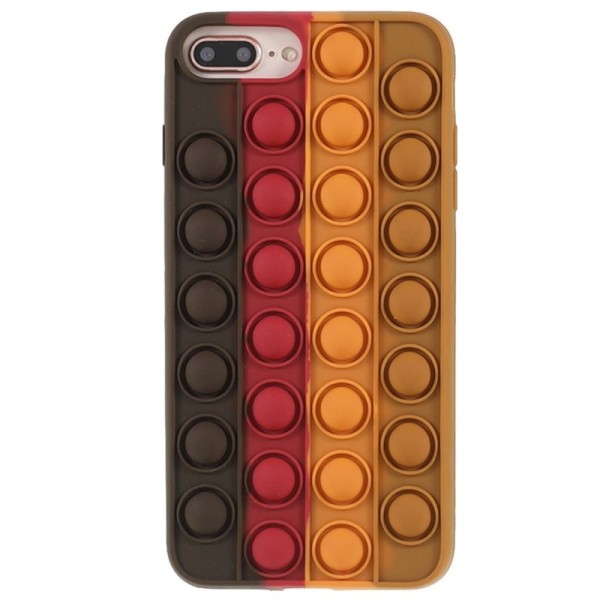 „Popit“ Bubble pehme silikoon (TPU) kaaned - pruun (iPhone 6 Plus / 6s Plus / 7 Plus / 8 Plus)