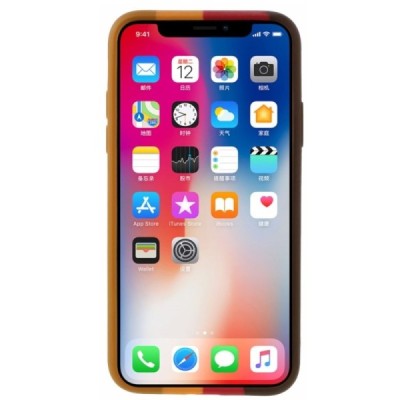 Apple iPhone X (iPhone Xs) „Popit“ Bubble minkšto silikono TPU rudas dėklas - nugarėlė | Priedai.lt