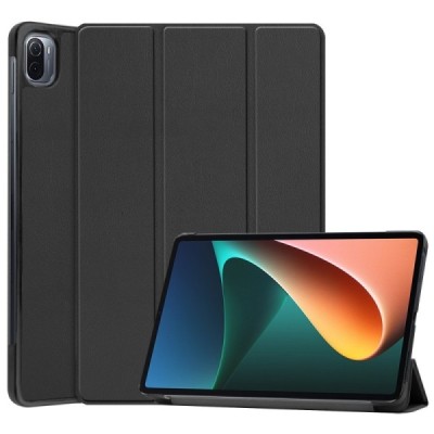 Xiaomi Pad 5 atverčiamas juodas odinis dėklas (sulankstomas) | Priedai.lt