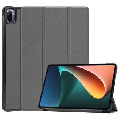 Xiaomi Pad 5 atverčiamas pilkas odinis dėklas (sulankstomas) | Priedai.lt