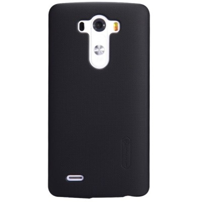 Nillkin Frosted Shield LG G3 juodas plastikinis dėklas + apsauginė ekrano plėvelė / Priedai.lt
