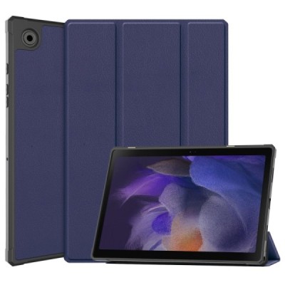 Samsung Galaxy Tab A8 10.5 2021 (X200, X205) atverčiamas mėlynas odinis dėklas - knygutė | Priedai.lt