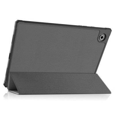 Samsung Galaxy Tab A8 10.5 2021 (X200, X205) atverčiamas pilkas odinis dėklas - knygutė | Priedai.lt
