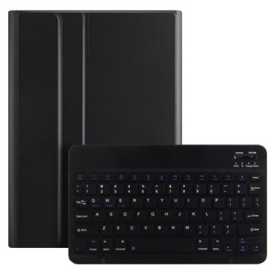 Samsung Galaxy Tab A8 10.5 2021 (X200, X205) atverčiamas juodas odinis dėklas su bluetooth belaide klaviatūra | Priedai.lt