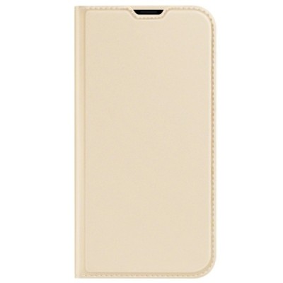 „Dux Ducis“ Skin serijos Samsung Galaxy S21 FE (Fan Edition) 5G auksinis odinis atverčiamas dėklas | Priedai.lt