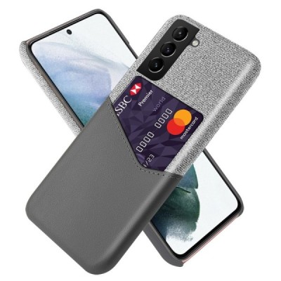 „KSQ“ Shell Samsung Galaxy S21 FE (Fan Edition) 5G pilkas odinis dėklas - nugarėlė su kišenėle kortelėms | Priedai.lt
