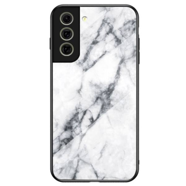 „Marble“ Kõva silikoon (TPU) kaaned - valge (Galaxy S21 FE 5G)