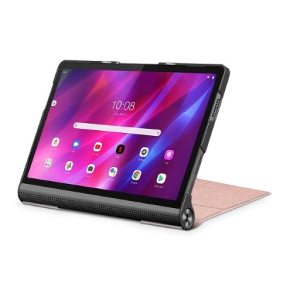 Lenovo Yoga Tab 11 atverčiamas auksinis odinis dėklas - knygutė | Priedai.lt