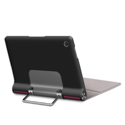Lenovo Yoga Tab 11 atverčiamas bordo odinis dėklas - knygutė | Priedai.lt