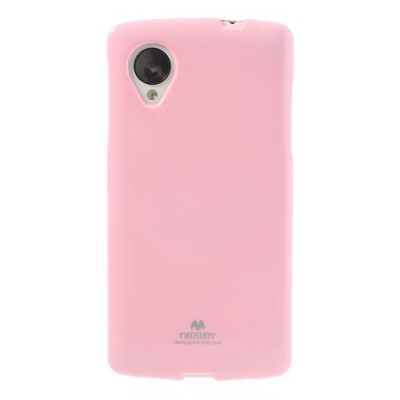 LG Nexus 5 Mercury rožinis kieto silikono tpu dėklas - nugarėlė / Priedai.lt