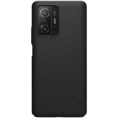 Nillkin Frosted Shield Xiaomi 11T (11T Pro) juodas plastikinis dėklas | Priedai.lt