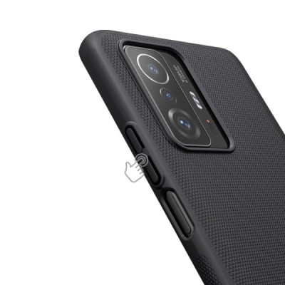 Nillkin Frosted Shield Xiaomi 11T (11T Pro) juodas plastikinis dėklas | Priedai.lt