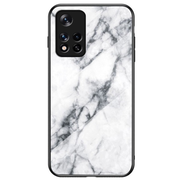 „Marble“ Kõva silikoon (TPU) kaaned - valge (Poco M4 Pro 5G / Redmi Note 11 5G)