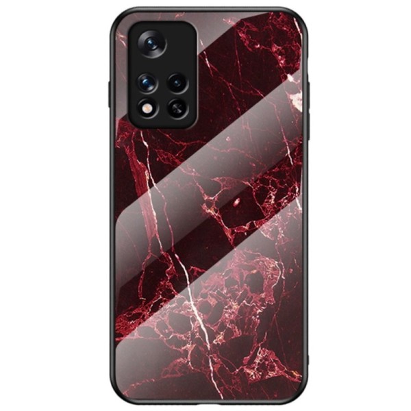 „Marble“ Kõva silikoon (TPU) kaaned - punane (Poco M4 Pro 5G / Redmi Note 11 5G)