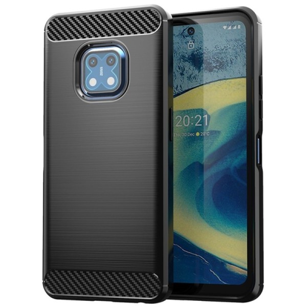 „Carbon“ Kõva silikoon (TPU) kaaned - must (Nokia XR20)