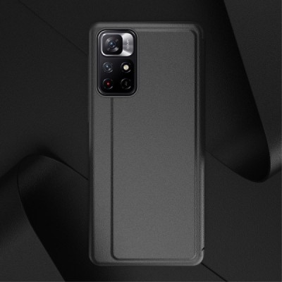 Xiaomi Poco M4 Pro (Redmi Note 11 5G) View Line juodas atverčiamas dėklas - knygutė | Priedai.lt