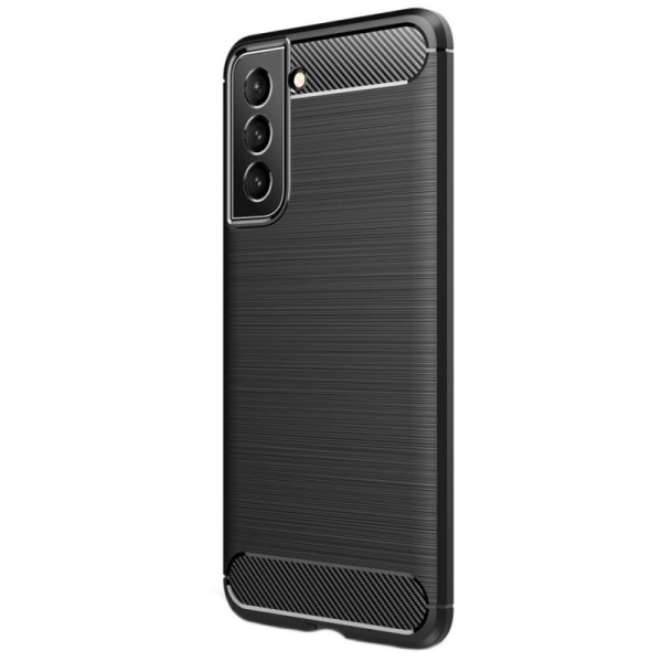 „Carbon“ Kõva silikoon (TPU) kaaned - must (Galaxy S22 5G)