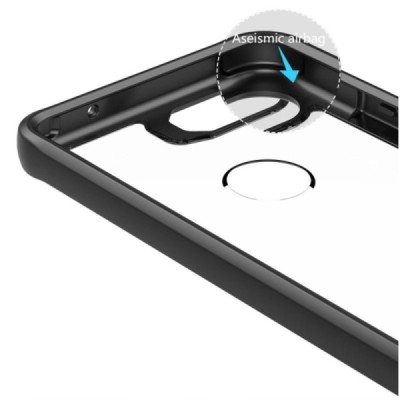 Google Pixel 2 XL Fashion skaidrus juodos spalvos apvadais kieto silikono (TPU) dėklas | Priedai.lt