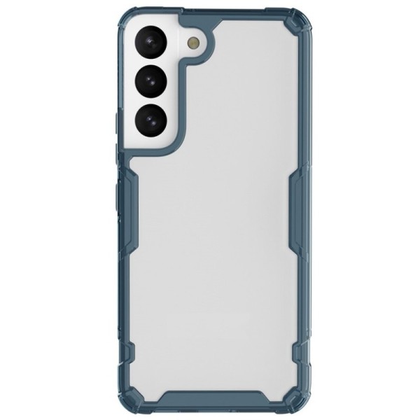 „Nillkin“ Nature TPU Pro Tugevdatud turvalisus Kõva silikoon (TPU) kaaned - läbipaistev / sinine (Galaxy S22 5G)