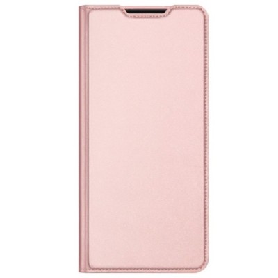 „Dux Ducis“ Skin serijos Samsung Galaxy S22+ 5G (SM-S906X) rožinis odinis atverčiamas dėklas | Priedai.lt