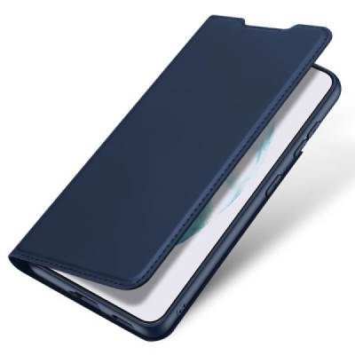 „Dux Ducis“ Skin serijos Samsung Galaxy S22+ 5G (SM-S906X) mėlynas odinis atverčiamas dėklas | Priedai.lt