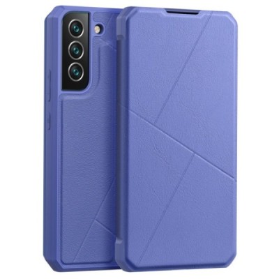 Dux Ducis Skin X serijos Samsung Galaxy S22+ 5G (SM-S906X) mėlynas odinis atverčiamas dėklas | Priedai.lt