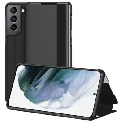 Samsung Galaxy S22+ 5G (SM-S906X) View Line juodas atverčiamas dėklas - knygutė | Priedai.lt