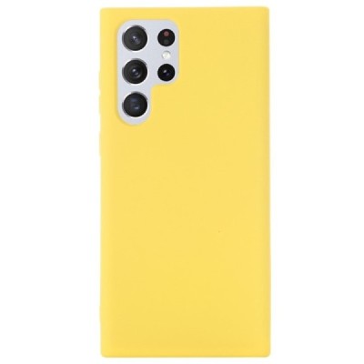 Samsung Galaxy S22 Ultra 5G (SM-S908X) Shell kieto silikono (TPU) dėklas geltonas - nugarėlė | Priedai.lt