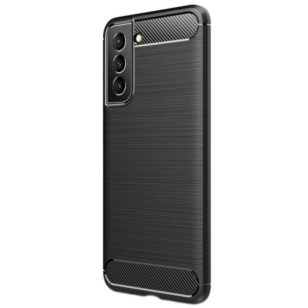 „Carbon“ Kõva silikoon (TPU) kaaned - must (Galaxy S22+ 5G)