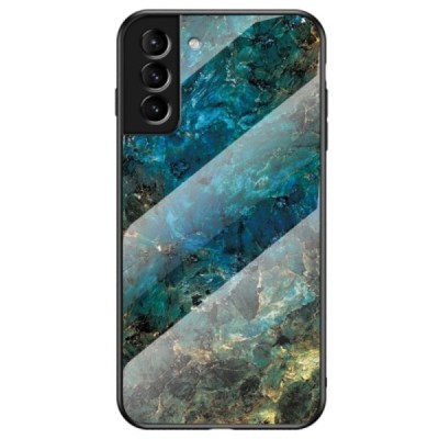Samsung Galaxy S22+ 5G (SM-S906X) „Marble“ kieto silikono TPU mėlynas dėklas - nugarėlė | Priedai.lt