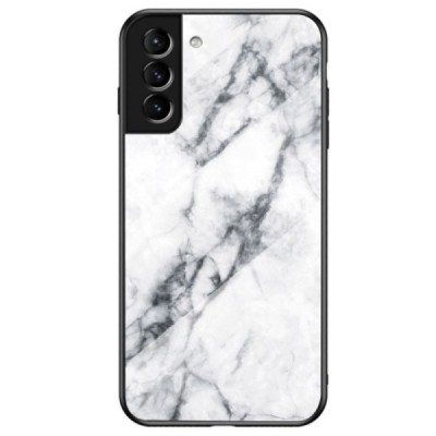 Samsung Galaxy S22 5G (SM-S901X) „Marble“ kieto silikono TPU baltas dėklas - nugarėlė | Priedai.lt
