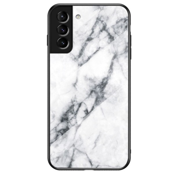 „Marble“ Kõva silikoon (TPU) kaaned - valge (Galaxy S22 5G)