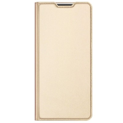 „Dux Ducis“ Skin serijos Samsung Galaxy A13 4G (SM-A135F, SM-A137F) auksinis odinis atverčiamas dėklas | Priedai.lt