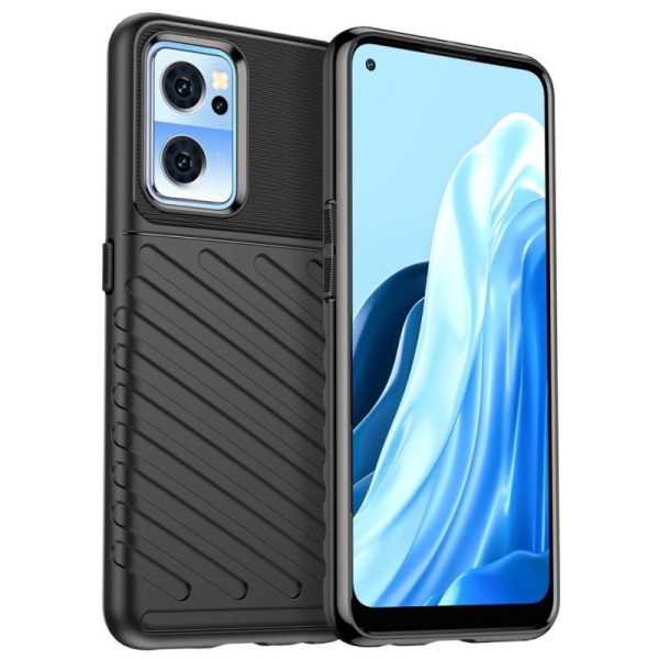 „Twill“ Kõva silikoon (TPU) kaaned - must (OnePlus Nord CE 2)