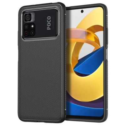 Xiaomi Poco X4 Pro kieto silikono TPU juodas dėklas - nugarėlė | Priedai.lt