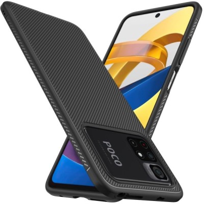 Xiaomi Poco X4 Pro kieto silikono TPU juodas dėklas - nugarėlė | Priedai.lt
