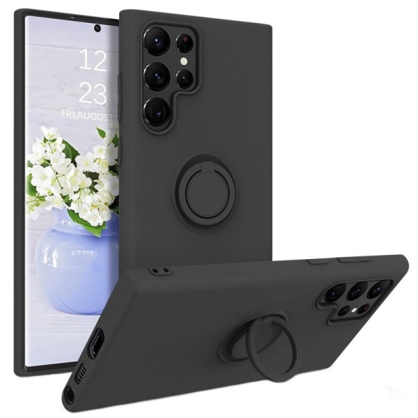 „Ring“ Kickstand (TPU) kaaned - must (Galaxy S22 Ultra 5G)