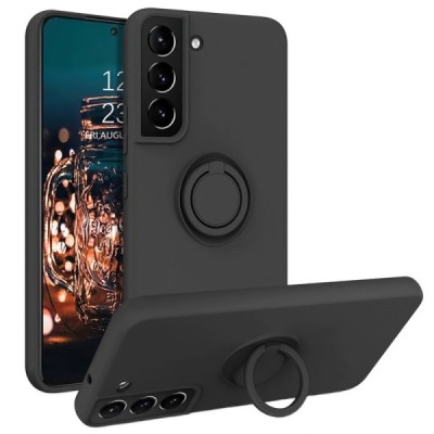 Samsung Galaxy S22 5G (SM-S901X) „Ring“ Kickstand (TPU) juodas dėklas - nugarėlė | Priedai.lt