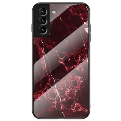 Samsung Galaxy S22 5G (SM-S901X) „Marble“ kieto silikono TPU raudonas dėklas - nugarėlė | Priedai.lt