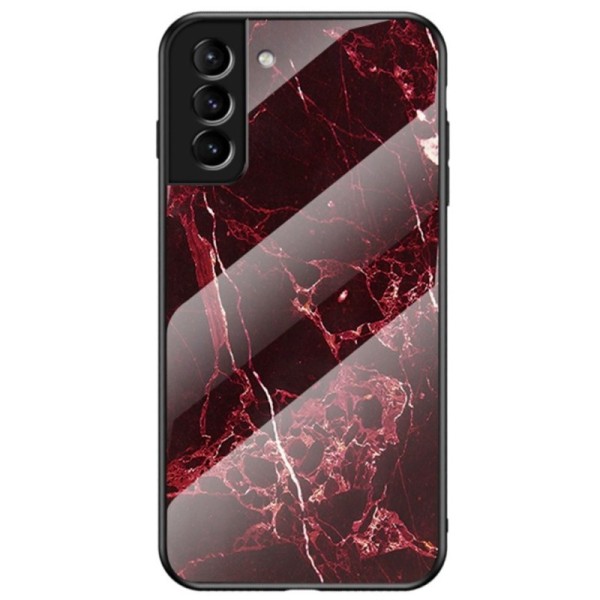 „Marble“ Kõva silikoon (TPU) kaaned - punane (Galaxy S22 5G)