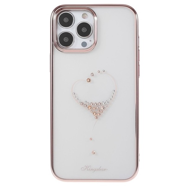 „Kingxbar“ Love Swarovski kaaned - roosa (iPhone 13 Pro Max)