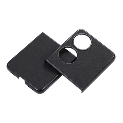 Huawei P50 Pocket Deluxe Leather juodas odinis dėklas - nugarėlė | Priedai.lt