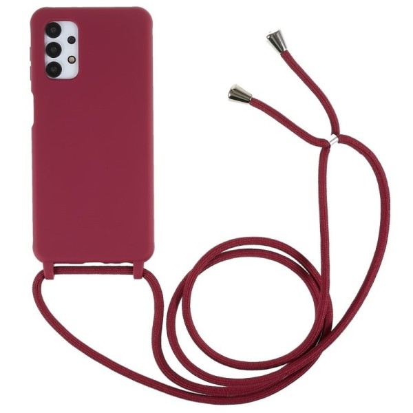 „Strap“ Kõva silikoon (TPU) kaaned - burgundi (Galaxy A13 4G / A13 5G / A04s)