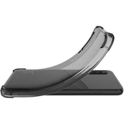 Samsung Galaxy A53 5G (SM-A536B) Imak sustiprintos apsaugos kieto silikono pilkas TPU skaidrus dėklas - nugarėlė + apsauginė ekr